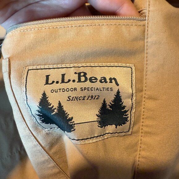 LL Bean Men 48 Tall Travel Blazer Jacket Sport Coat Tan Beige 2 Button Commute - Picture 9 of 12